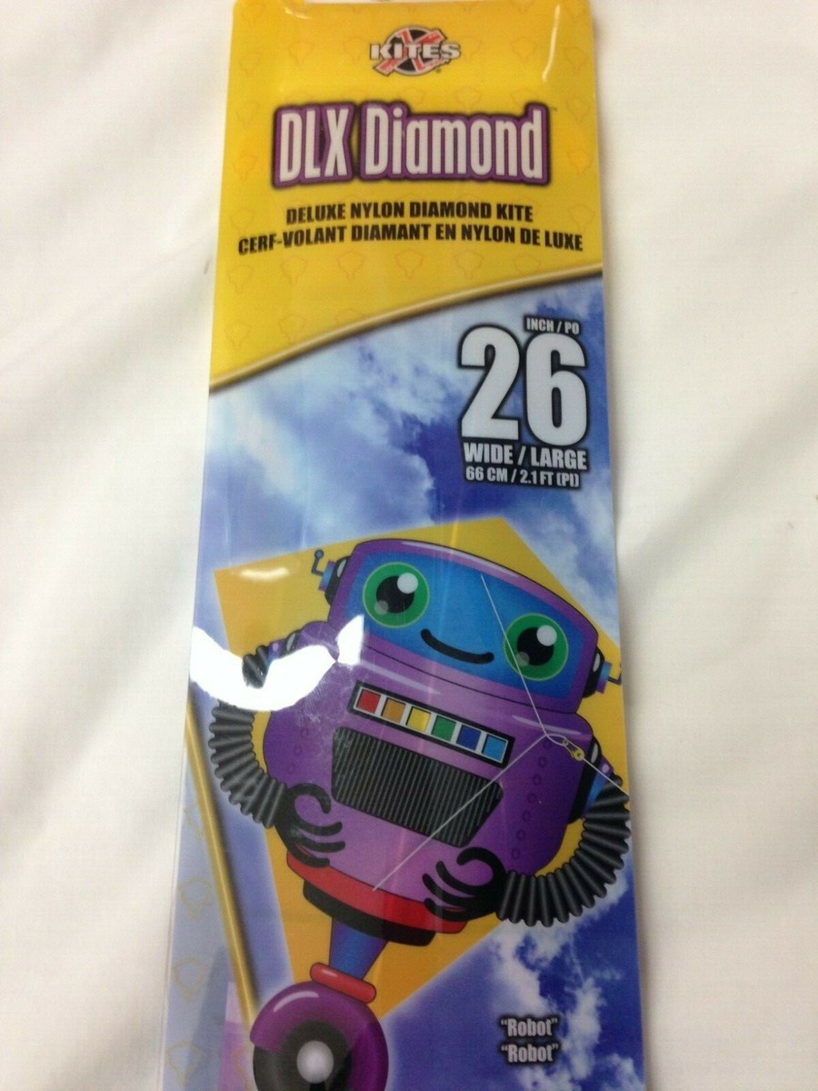 X Kites Deluxe Diamond 26 Inch Purple Robot Design Kite for sale