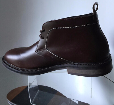 NEW SAKS FIFTH AVENUE RED Seth Brown Chukka Ankle Boots  display picture 1