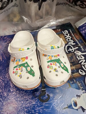 Disney Parks Crocs Adult 50th Anniversary Vault Balloons Florida Clog M8 W10 NEW