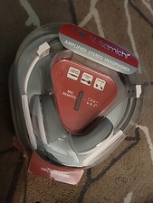 NEW Nakamichi NK2000 Amplified Stereo Headphones with Mic Remote 3.5 AUX WHITE