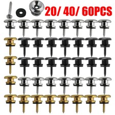 20/40/60pcs Guitar Strap Buttons Strap Locks Mushrooms Head End Pins USA Stock