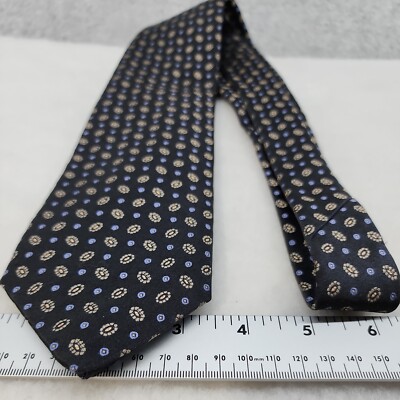 Robert Talbott Best of Class Silk Men's Tie Blue Dot Pattern EUC  USA Hand Sewn