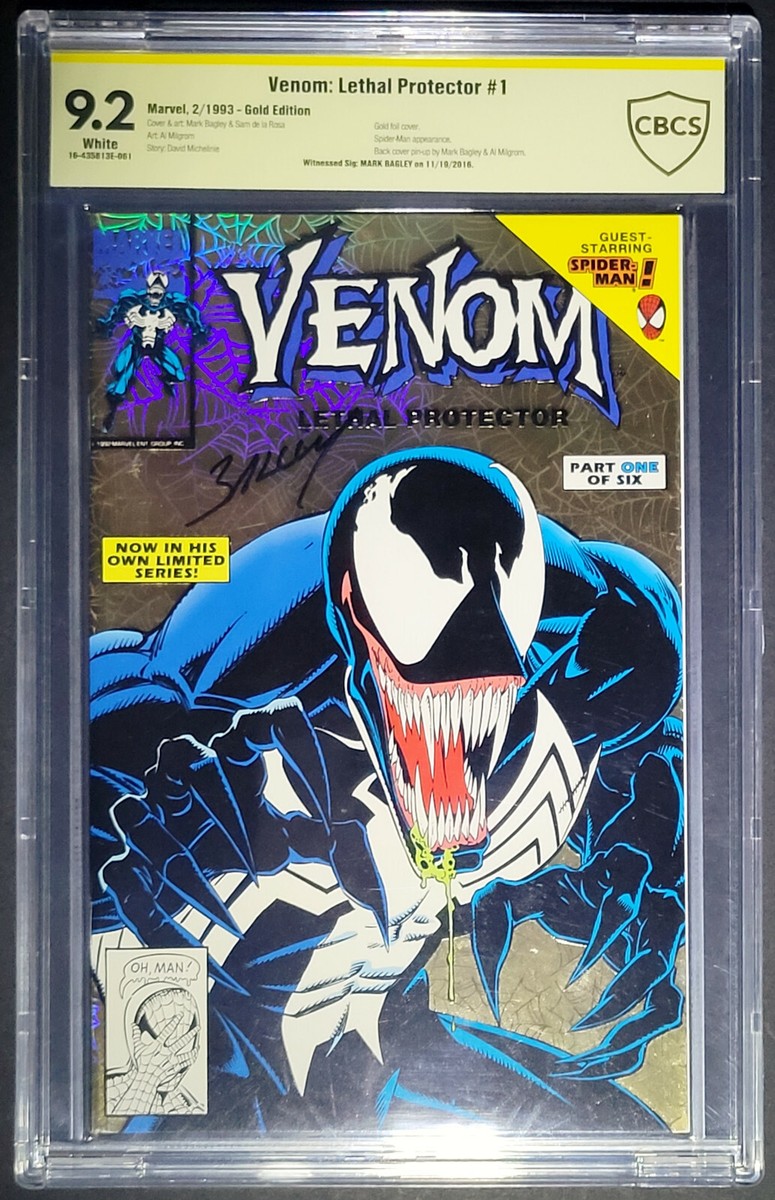 VENOM Lethal Protector #1 GOLD Foil Cover CBCS 9.2 MARK