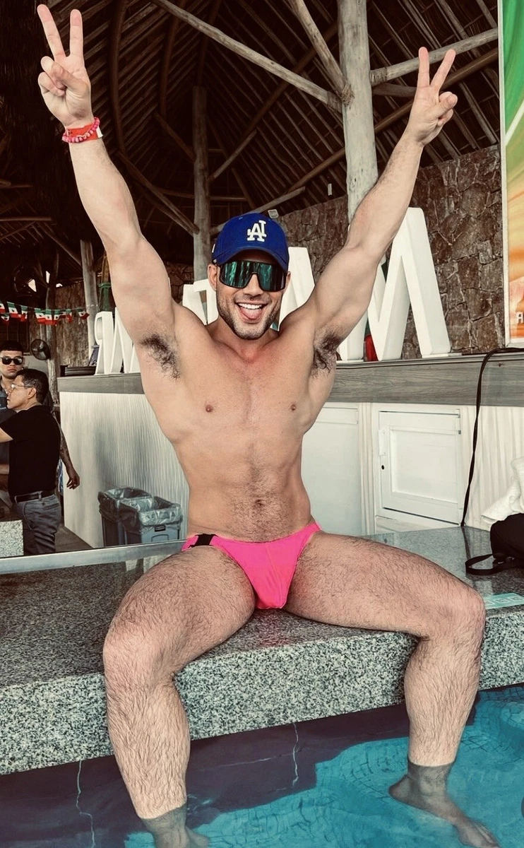 Mens swim thongs sales