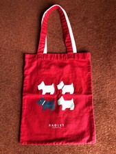 RADLEY RED 4 DOG COTTON CANVAS TOTE / SHOPPER BAG -NEW