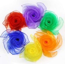Novelty Place 12Pcs Dance Juggling Scarves for Toddlers Kids - 6 Colors