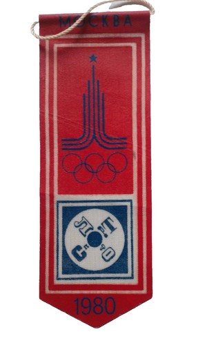 Fanion Original Jeux Olympiques Moscou 1980 – URSS – Supporters Football – Multi-colore