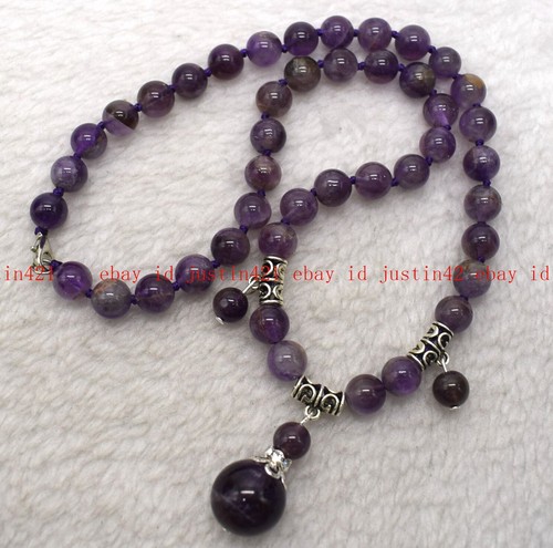 Bonito! Collar colgante de cuentas redondas de piedras preciosas multicolores naturales de 8 mm 18" AAA - Imagen 9 de 43