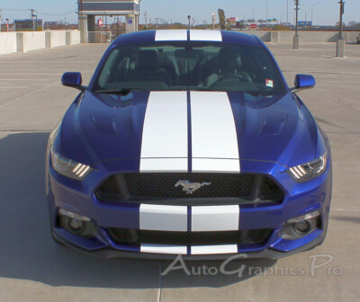 RACING STRIPES 10 Inch Wide Hood Decals GT 3M PRO Vinyl 2015-2017 Ford Mustang B