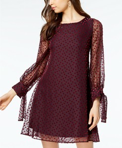 long sleeve velvet shift dress