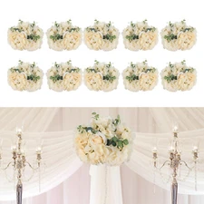 Wedding Flower Balls For Centerpieces 10Pcs Artificial Flower Ball Arrangement