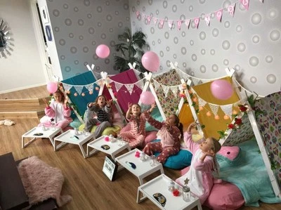 gorgeous children s sleepover slumber teepee tent party hire - fortnite teepee party