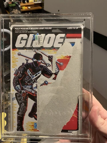 GI Joe SNAKE EYES 1988 34 CARD BACK File Cardback W/ Acrylic Case G.I. Vintage