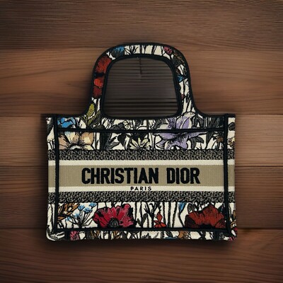 Dior Multicolor Floral Embroidery Mini Lady D-Lite Bag