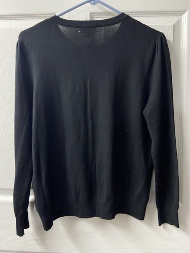 Joseph A Sweater Womens Large Lace Trimmed Long Sleeved Cardigan Witchycore NWT - Picture 3 of 12