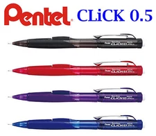 PENTEL Click Mechanical Pencil Side Click Button 0.5mm Eraser Twist-Up Eraser