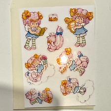 Strawberry Shortcake Angel Cake Glossy Stickers Sheet Vintage Reproduction