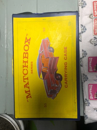 Vintage 1965 "Matchbox" Series Carrying Case filled with all old match box cars