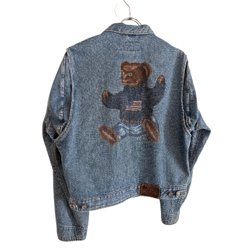 Ralph Lauren Polo Bear Denim Jacket 90s G Jean M size 2205 R Ralph Lauren Polo Bear Denim Jacket 90s G Jean M size 2205 R