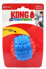KONG CoreStrength Rattlez Ball LARGE Durable Fetch & Chew Dog Toy 3"