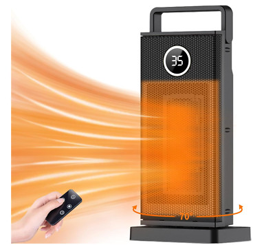 Elektrischer Raumheizer 2000W, tragbare Keramikheizungen mit Thermostat und 12hTimer