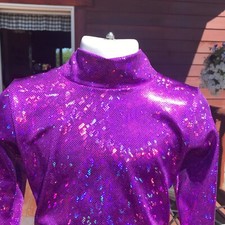 Western show shirt, purple slinky pleasure horsemanship leadline GIR xs S M L XL