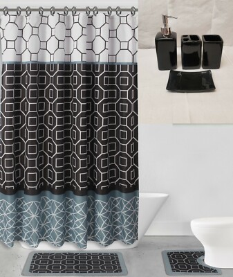 19 piece Bathroom Combo Mix & Match Bath Accessories Set Mosaic Diamond Honey  