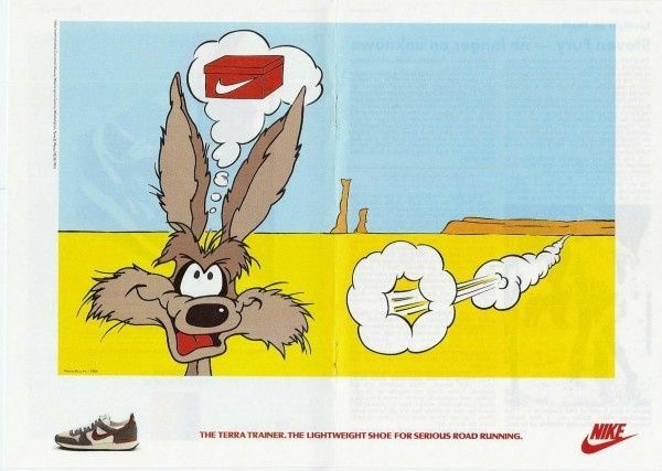 NIKE VINTEGE POSTER MOONRUNNER サイン入り　希少。 Nike Roadrunner Limited Edition Vintage Poster Very Rare