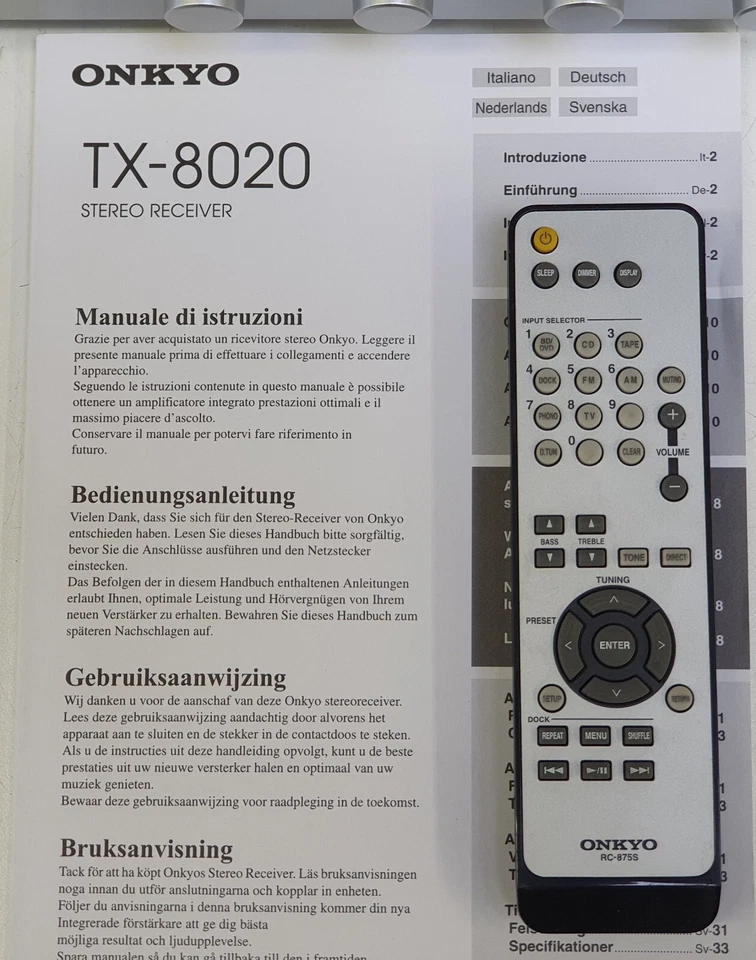 ONKYO TX-8020 Stereo Receiver Party Verstärker PHONO in High End HIFI  Anlage - Bild 2 von 4