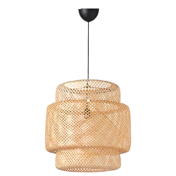 Ikea Sinnerlig Large Handmade Bamboo Wicker Straw Woven Pendant