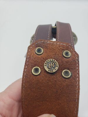 Leatherock Ring Hip Belt, Brown Cognac Leather, NWT Boston  display picture 3