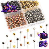 Push Pins 1000 StüCk Buntkopf Dekorative ReißZwecke FüR Karte Kork-Pinnwand