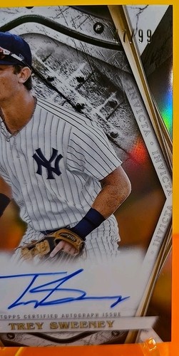 2022 Bowman Invicta Trey Sweeney #BI-TS Auto 47/99 New York Yankees - Picture 5 of 11