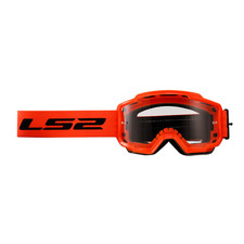 LS2 Charger Goggle Hi-Viz Orange with Clear Lens