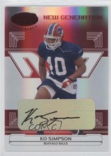 2006 Leaf Certified Materials Mirror Red Signatures 159/250 Ko Simpson Auto 0p5