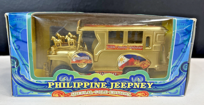 NEW Philippine Jeepney Metal Die Cast Special Gold Edition NEW 2.8