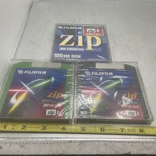 Lot of 3 - FujiFilm 100 MB IBM Formatted Disk Zip Drive Fuji Film - NEW SEALED