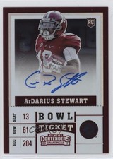 2017 Contenders Draft Picks Variation Bowl Ticket /99 ArDarius Stewart Auto 0ja2