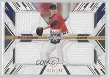 2019 Panini Elite Extra Edition Triple Silhouettes Black /149 Matt Manning 0ey7