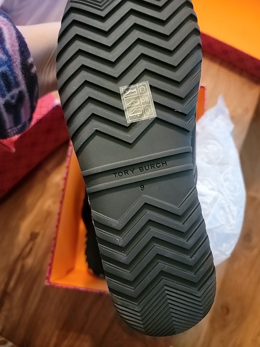 Tory Burch CrissCross Leather Espadrille Slide Sandals, NIB