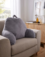 Cuddle Fleece Back Support Cushion Charcoal RRP £32 (2555)