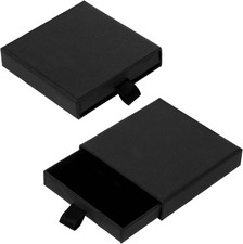 2 Pz Cajas Regalo Joyer a Cuadradas Carton con Tapa Negro para Collares Pulseras