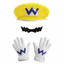 Wario Kit Nintendo Mario Brothers Fancy Dress Halloween Adult Costume Accessory