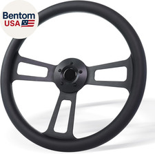 Volante universale per camion in PU da 18 pollici 5 fori, sterzo a 3 razze in alluminio nero