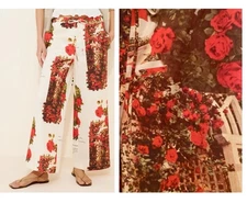 House of Sunny The Rose Garden Printed Cotton Pull-on Pants Women’s 4