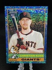 2025 Topps Heritage High Number Christian Koss RC #698 Blue Sparkle Parallel