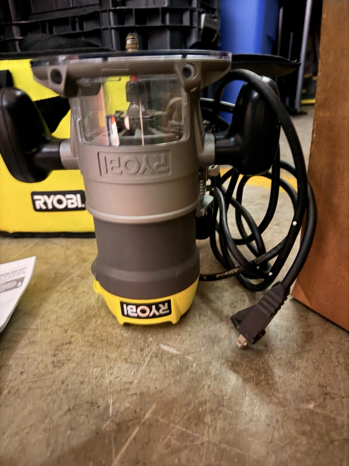 Ryobi R163 Corded Electric Fixed Base Router 8.5 Amps with Bag and ...
