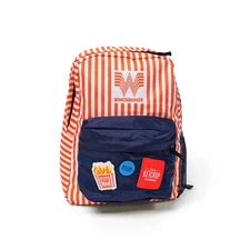 NWT 2025 Whataburger Backpack Orange and White Stripe 15x11x5