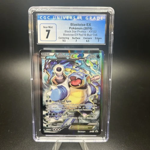 Blastoise EX XY122 Black Star Promo Full Art Red & Blue Coll CGC 7 Near Mint NM