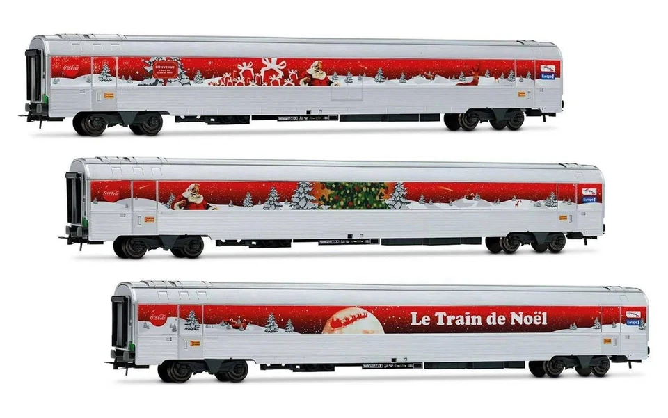 JOUEF HJ4200 : Coffret 3 voitures Coca-Cola Train de Noël 2010 SNCF NEUF EN BO